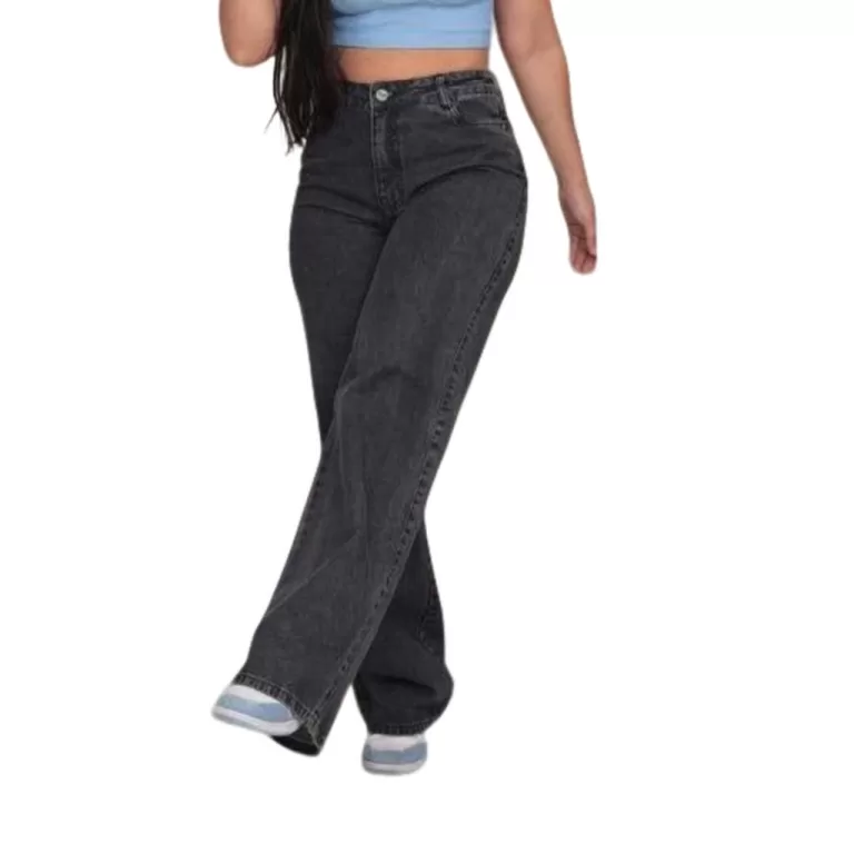 Calça Jeans Pantalona Wide Leg Cintura Alta