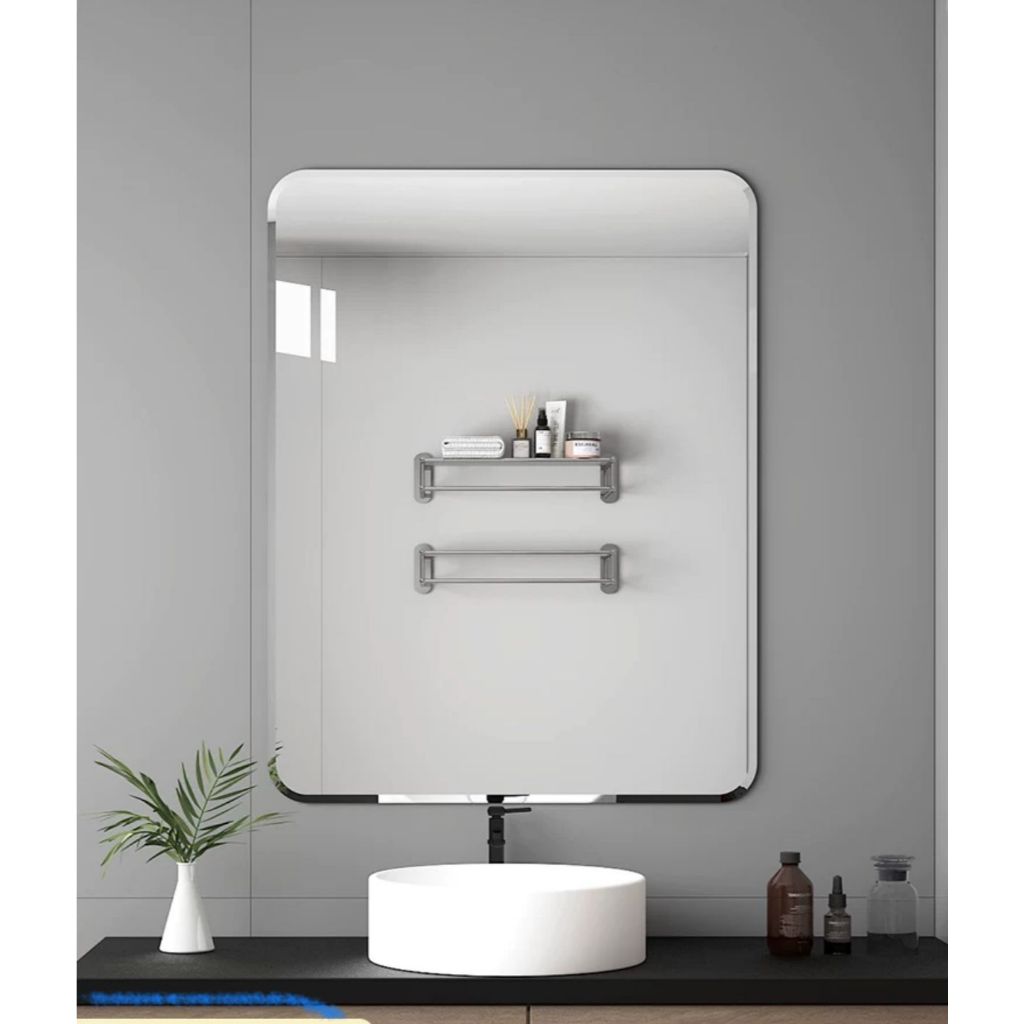 Espelho Placa Adesivo Oval Acrílico Sala Banheiro Decorativo60*40
