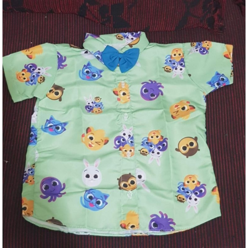 camisa bolofofo verde tam 2.3 anos