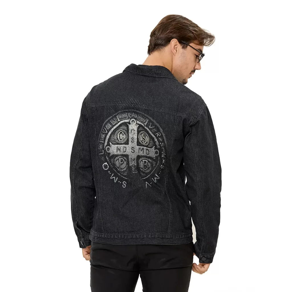 Jaqueta Masculina Feminina Unissex Jeans Medalha São Bento