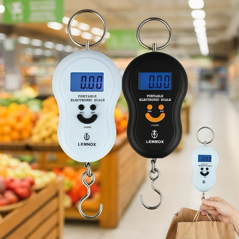 Balança Digital Portátil Com Gancho Para Bagagem/Pesca – 50kg