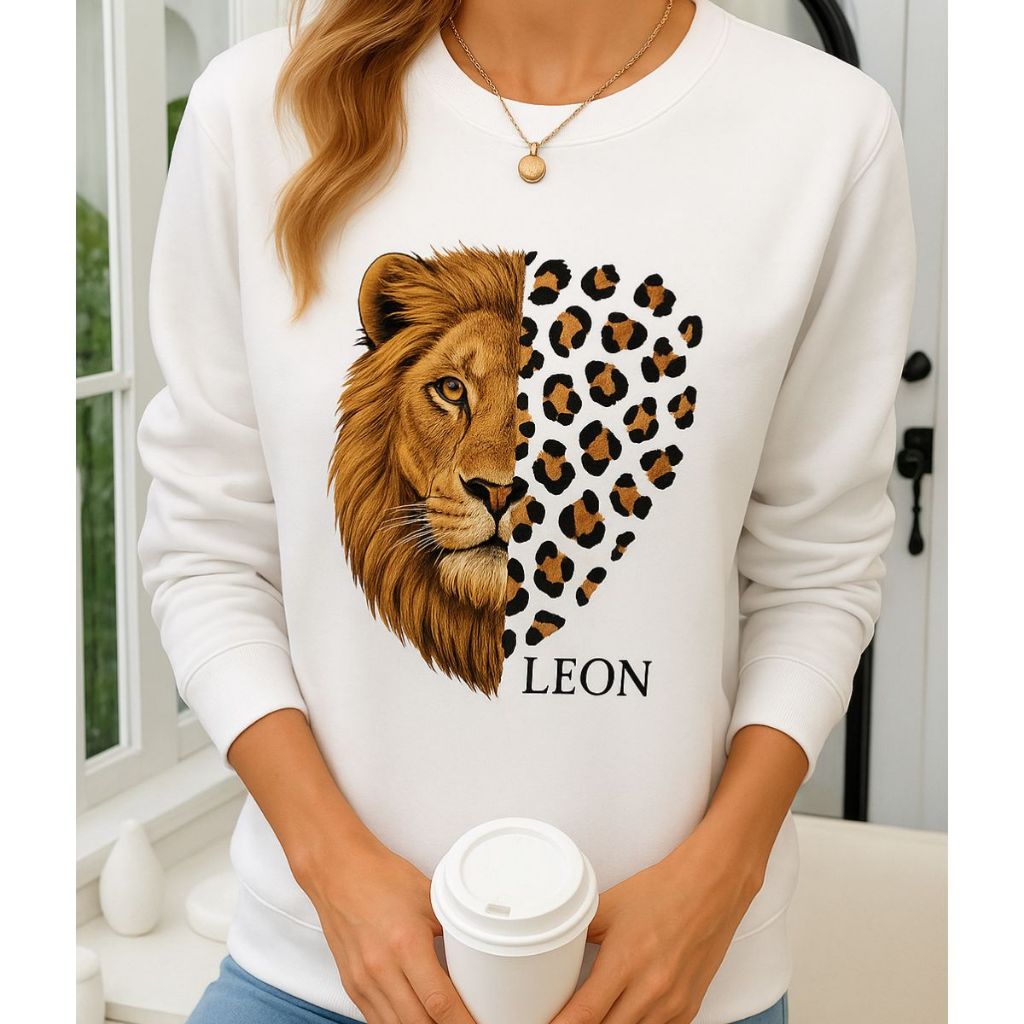 Moletom Careca Estampa Leon lançamento 100% Flanelado Envio Ja