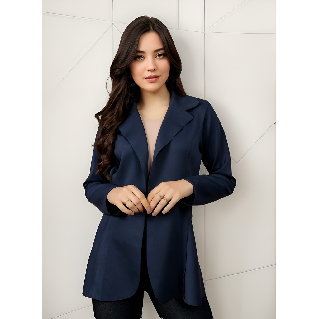 Blazer Longo Social Feminino Basico Icasual Cores Nova Entrega Rapida