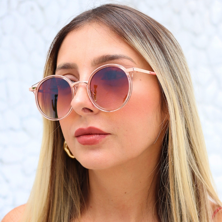 Óculos de Sol Florença Redondo Premium Blogueira