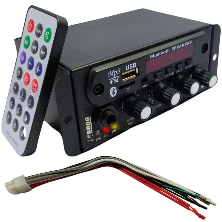 MIXER AMPLIFICADO BOOG COM USB BLUETOOTH RADIO AUX