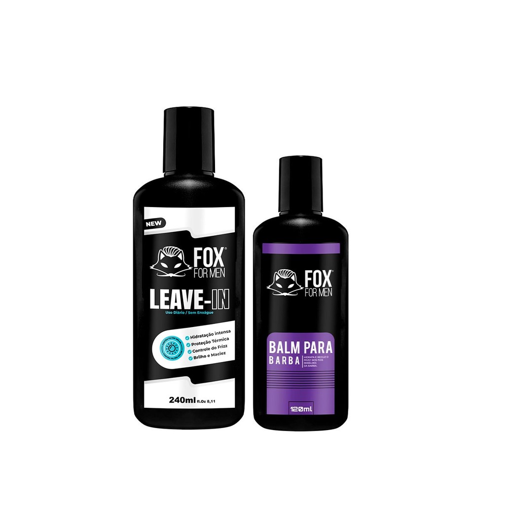 LEAVE IN E BALM HIDRATAÇÃO CABELO E BARBA – FOX FOR MEN