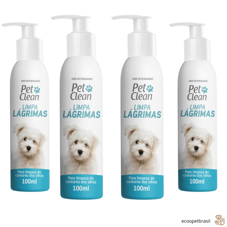 Kit 4 Limpa Lágrimas Ácida para Cachorro Cães e
