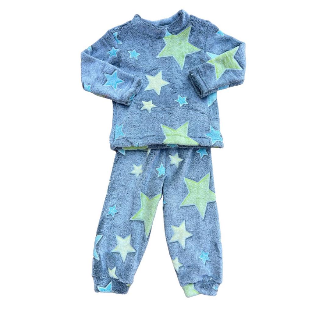 Conjunto Roupa de Inverno/Verão Pijama Pelúcia Quentinho Brilha no Escuro