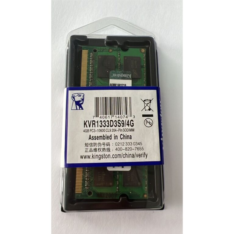 MEMORIA DDR3 4GB 1333MHZ KVR1333D3S9/4G KINGSTON N