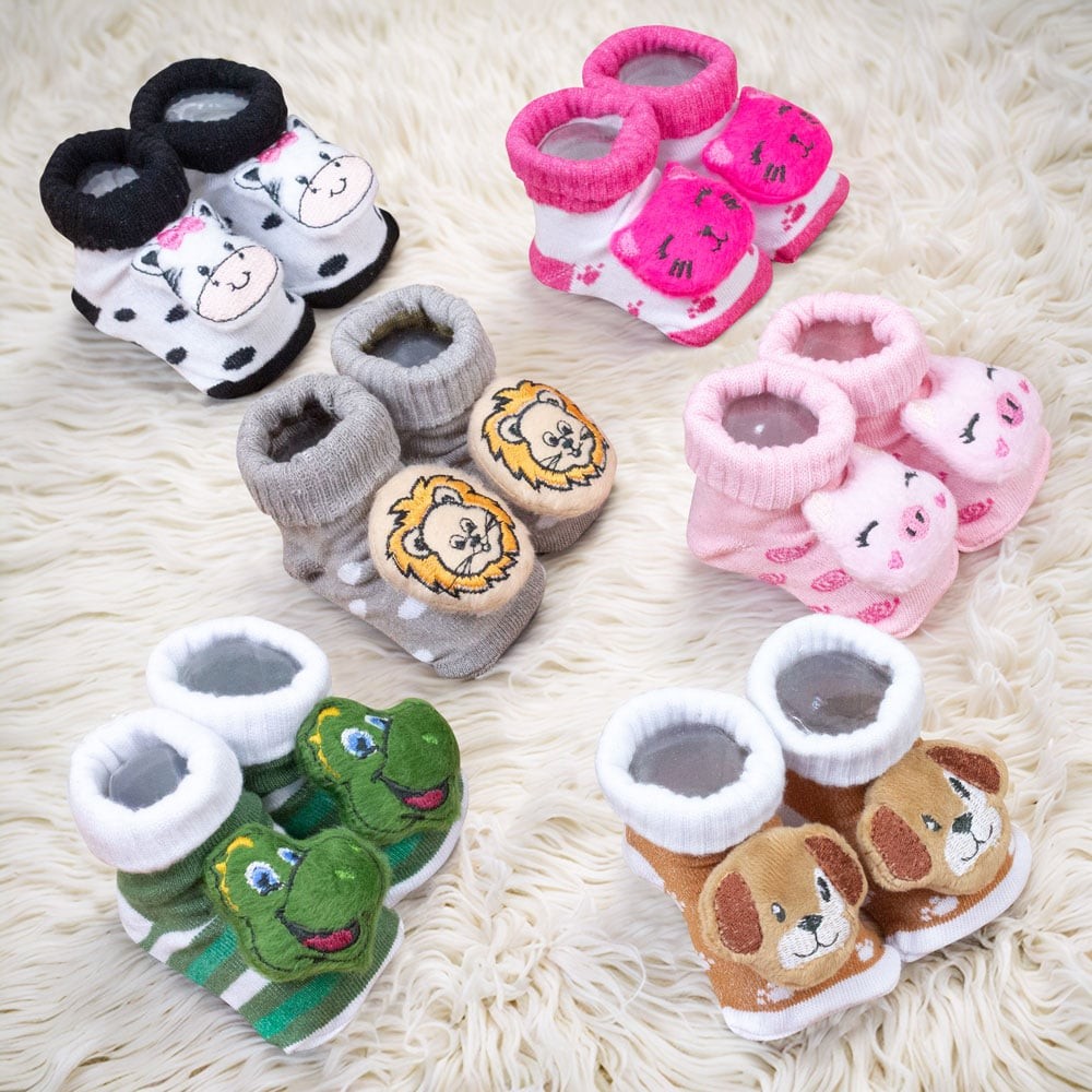 Pantufas De Bichinhos Para Bebês Até 12 Meses