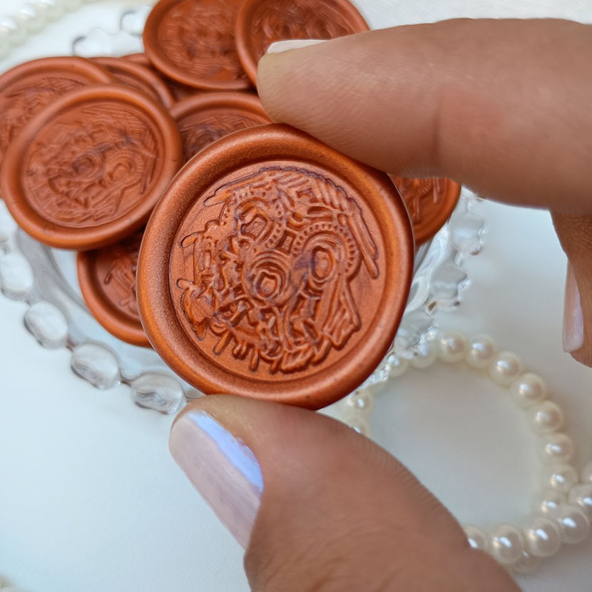 10 Lacre de Cera para convite Terracota Sagrada Família Perfeito para eventos religiosos