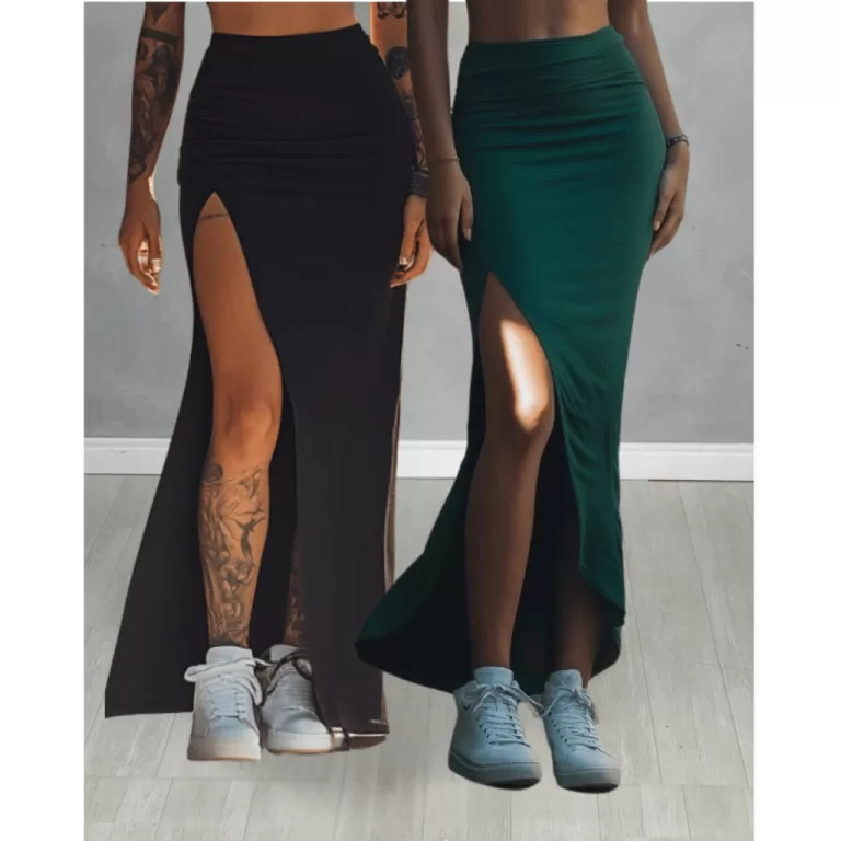 Saia com Fenda Lateral Atraente Suplex Premium Cas