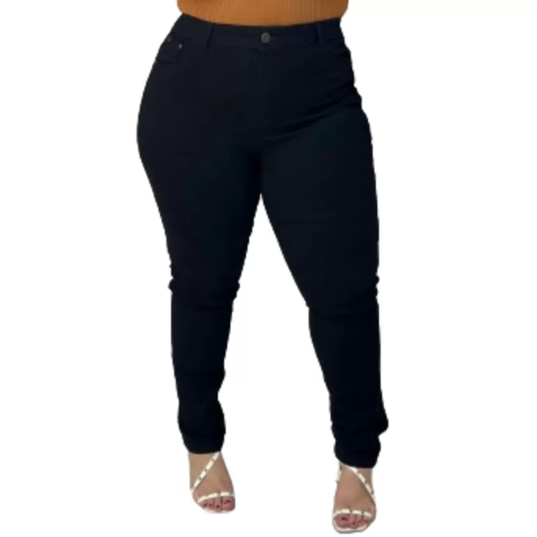 Calça Jeans Feminino Preta Plus Size 48 ao 64 lyc