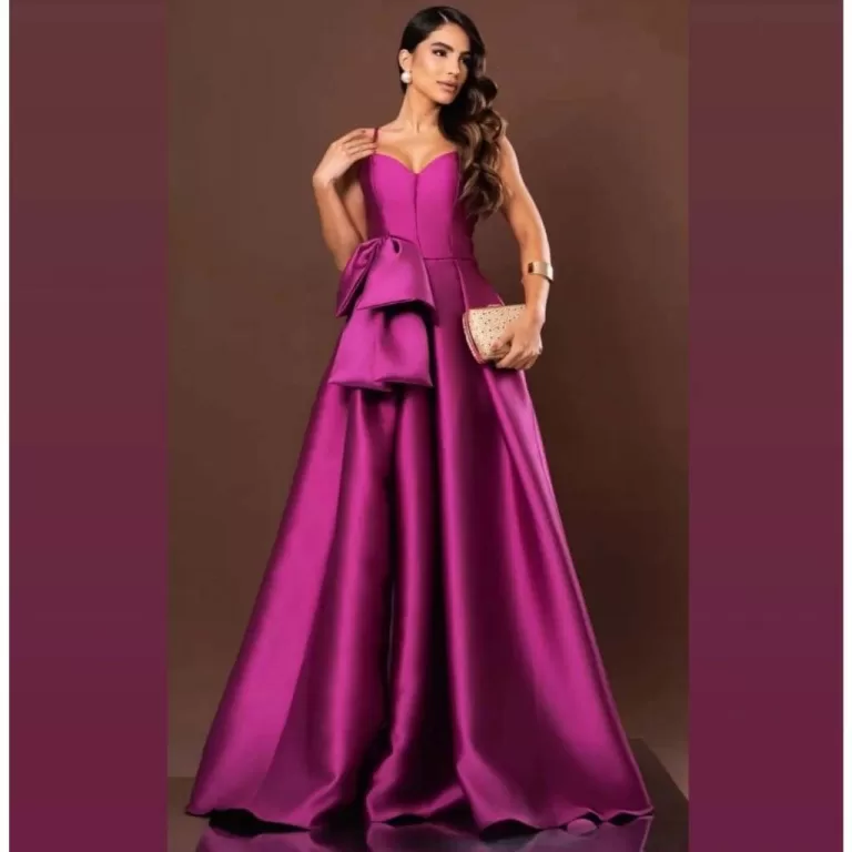 Vestido Longo de Festa Alcinha Zibeline Com Laço 