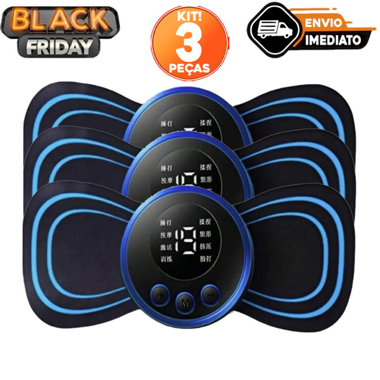 Mini Massageador Elétrico Portátil Cervical EMS 