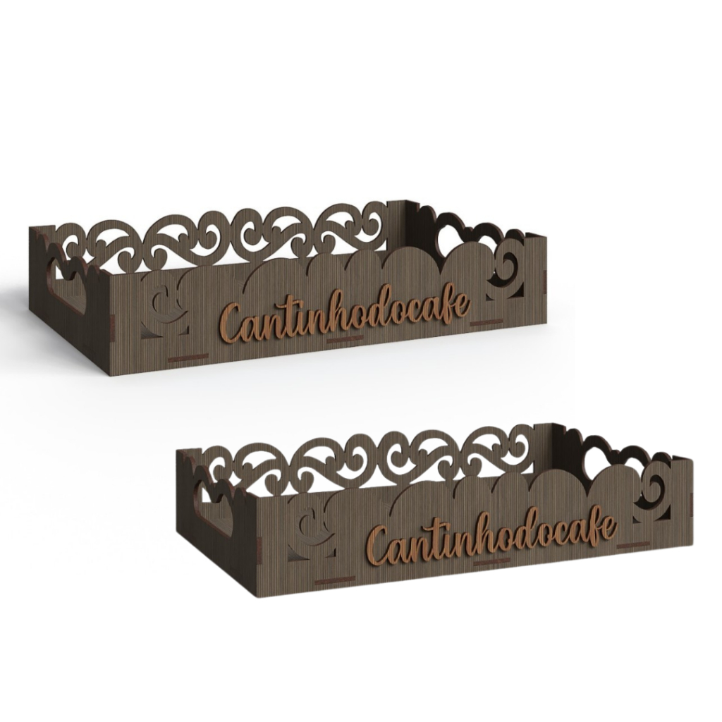 Kit 2 Bandejas Organizadoras Cantinho Do Café