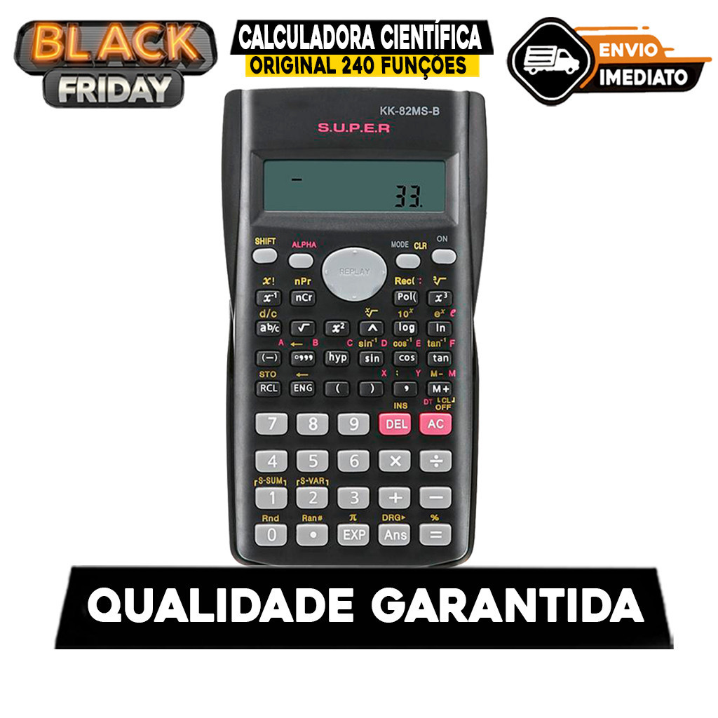 CALCULADORA CIENTIFICA 240 FUNCOES 82MS 2 LINHAS CALCULOS FINANCEIROS BARATA