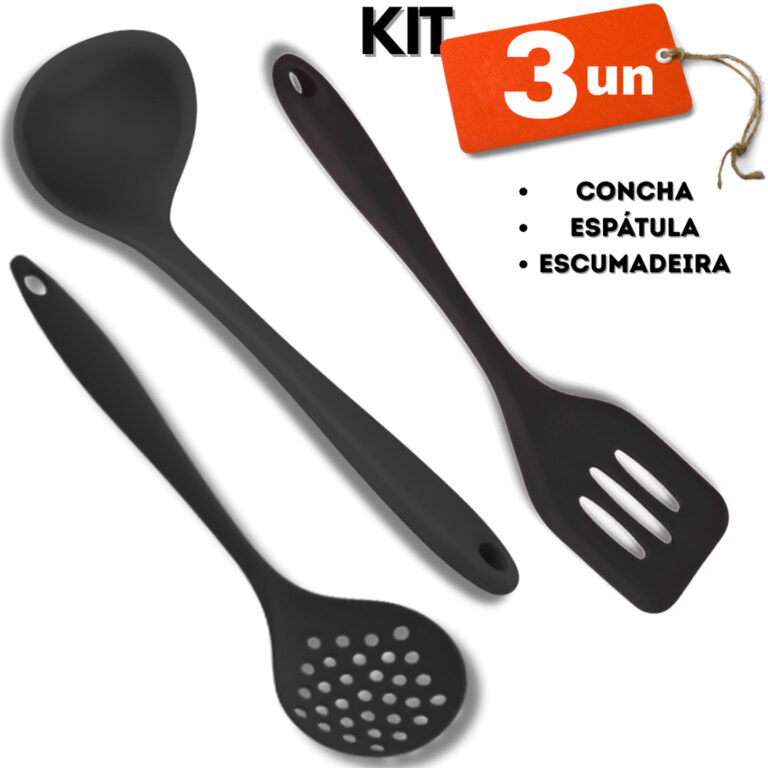 Conjunto de Utensílios de Cozinha de Silicone 