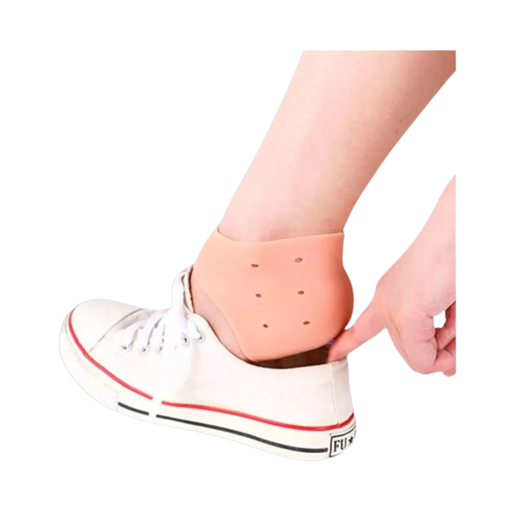 Meia Palmilha Silicone Gel Hidratante Ortopédica Calcanhar Rachado Sapato Unissex