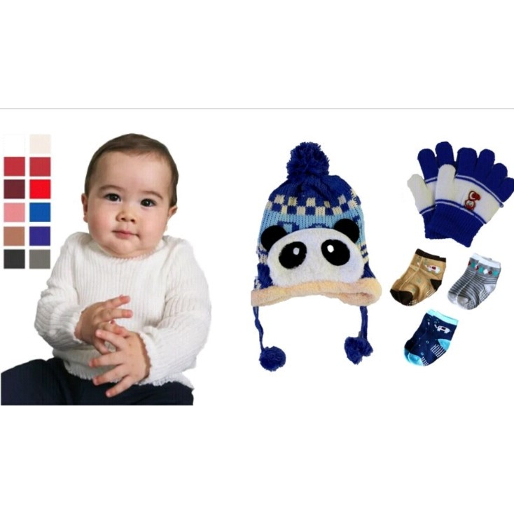 Kit Combo Cacharrel Blusa De Lã Canelada Inverno 