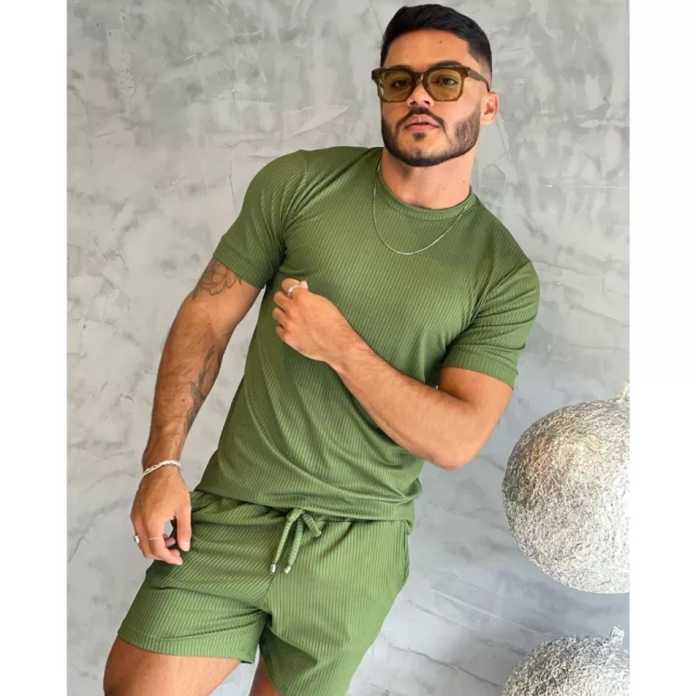 Short Bermuda Mauricinho Mais Camiseta Basica Gola
