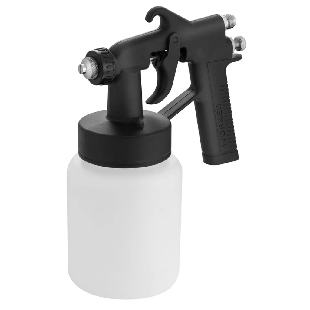 Pistola De Pintura Ar Direto Com 2 Bicos Copo 700Ml Worker