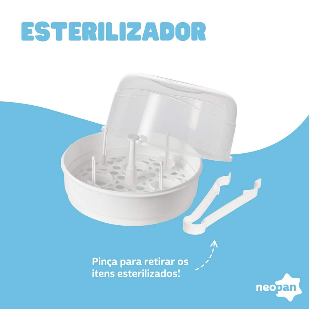 ESTERILIZADOR NEOPAN COM PINÇA PARA MICROONDAS