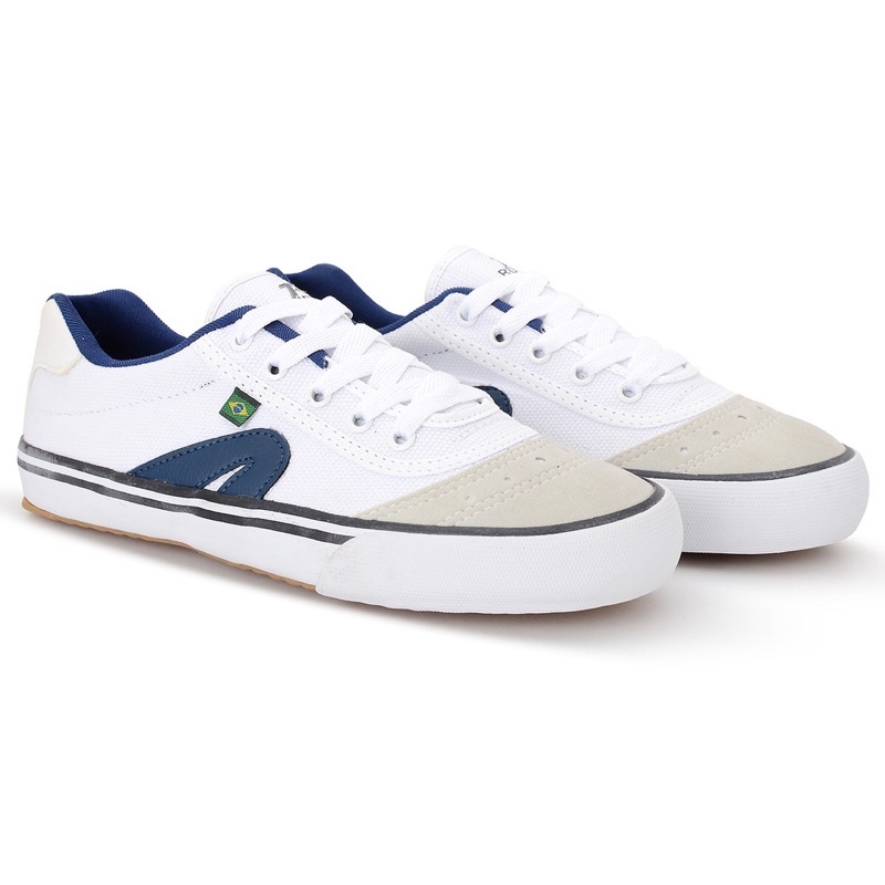 Tênis futsal original vulcanizado com solado de borracha antiderrapante.