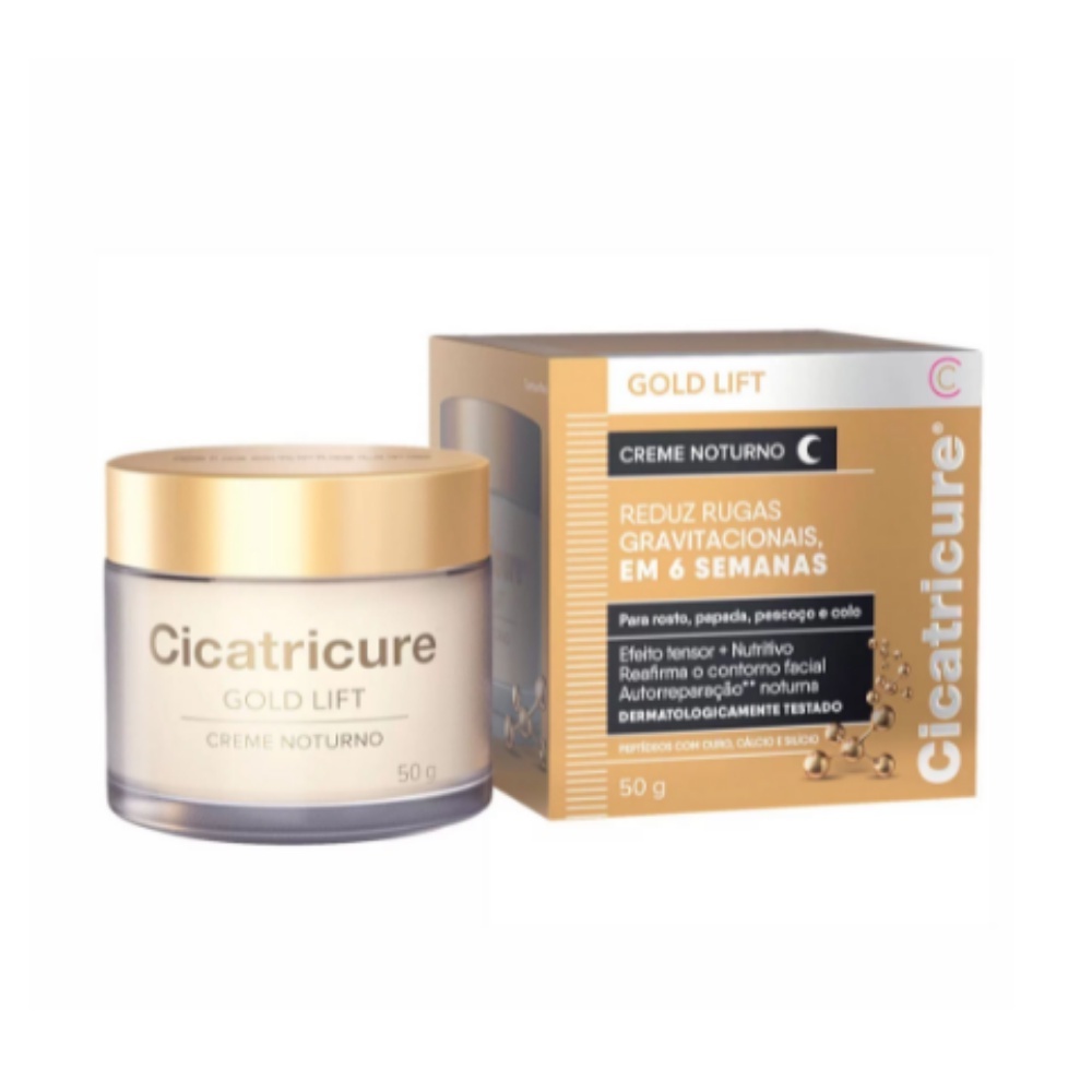 Cicatricure Gold Lift Creme Facial Noturno 50g | Anti-Idade + Firmeza + Redução de Rugas