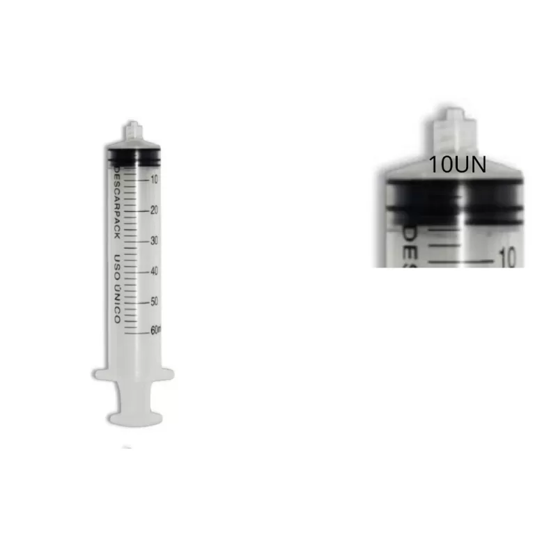 SERINGA SEM AGULHA 60ML BICO LUER LOCK DESCARPACK 