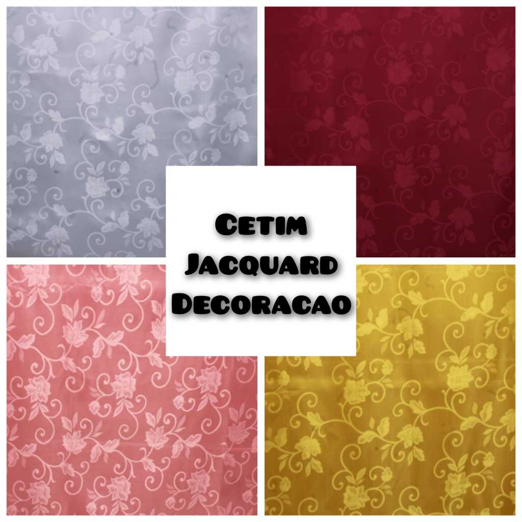 5 metros de tecido cetim jacquard jacar jakar decoracao 5 mts comp. x 1,50mt larg.