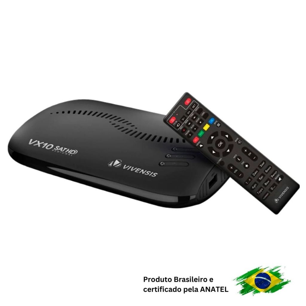 Receptor Digital TV, Full HD Smart via Satélite Bivolt Vivensis VX10