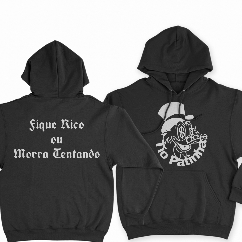 Casaco De Frio Tio Patinhas Fique Rico Ou M Tentando Blusa De Moletom Unissex