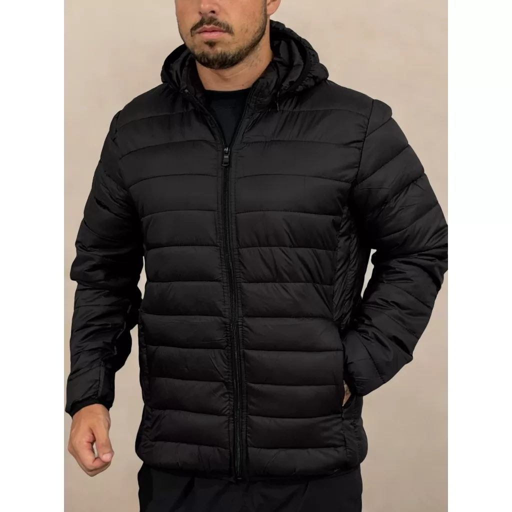 Jaqueta Masculina Importada Bombojaco Sem Pelúcia Com Capuz Removível Inverno