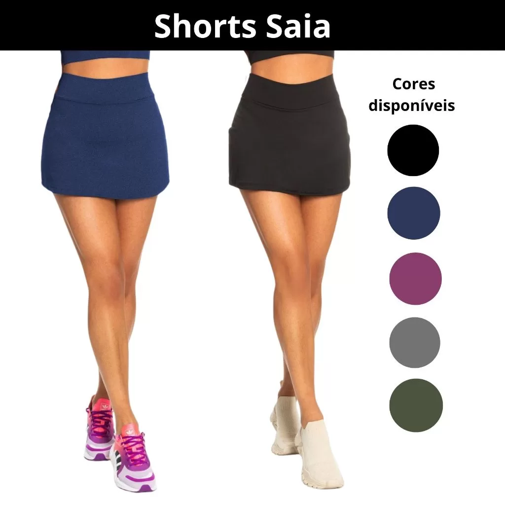 KIT COM 2 SHORT SAIA FITNESS BÁSICOS DE SUPRAFIT 90522-K2-C1
