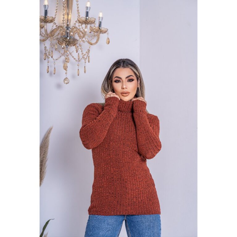 Blusa Cacharrel Lã Grossa de Frio em Tricot de In