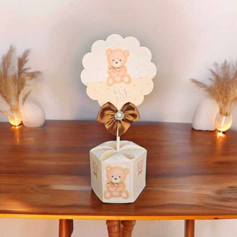 10 Unidades Centro de mesa Festa Chá de Bebê Urs