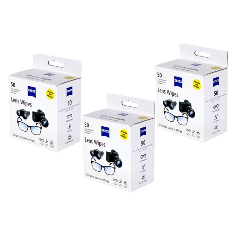 KIT 3 CAIXAS DE 50(unidades) LENS WIPES ou KIT DE 