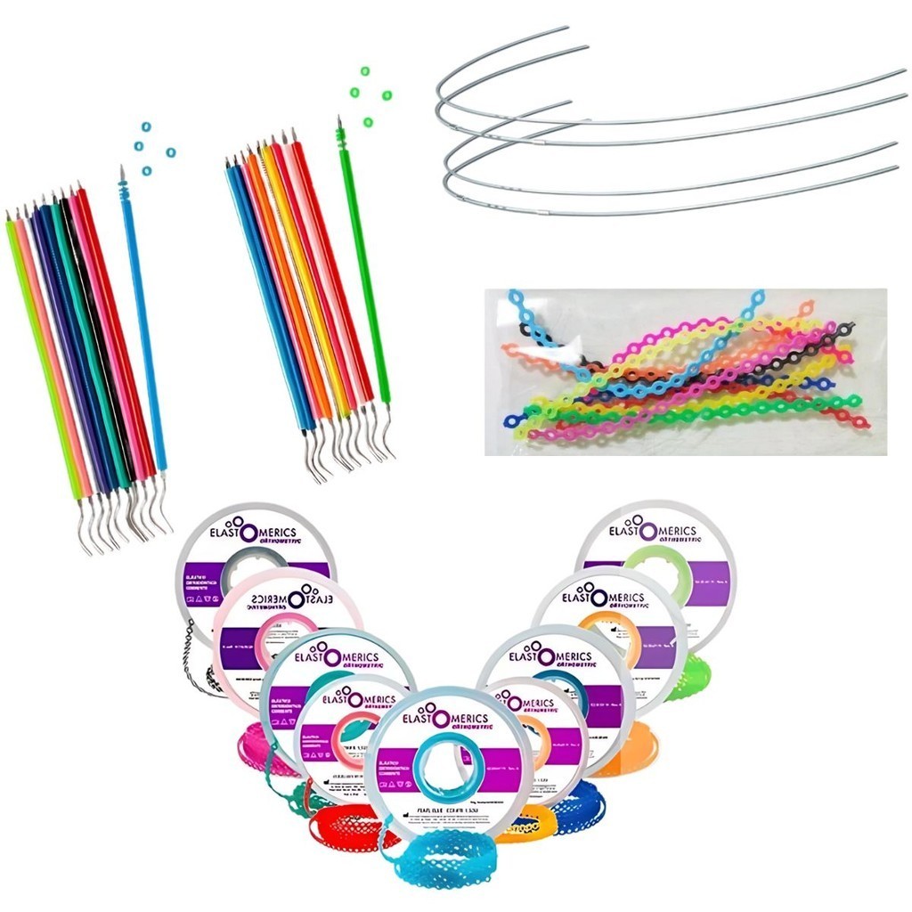 Kit 1000 Borrachinhas  + 4 Fios + 20 Trançados (10 Pares )