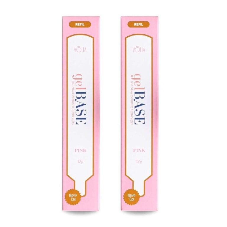 Kit 2 Sachê Refil Gel Base Pink Alongamento Fibra