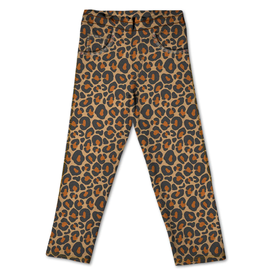 Calça Fake Jeans Infantil Menina Oncinha MiniBoo Proteção Solar 50+