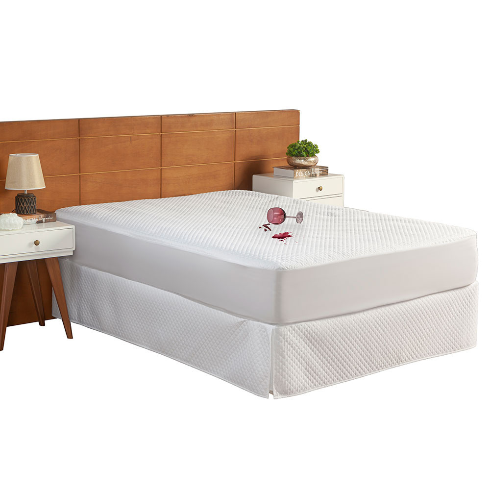 Capa de Colchão Protetora Cama Solteiro Não Molha Impermeável Matelada