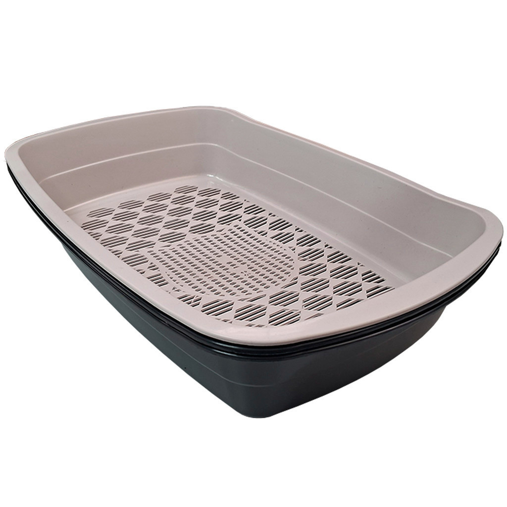 Caixa de Areia Higiênica Para Gatos 3 em 1 Com Peneira Sandbox