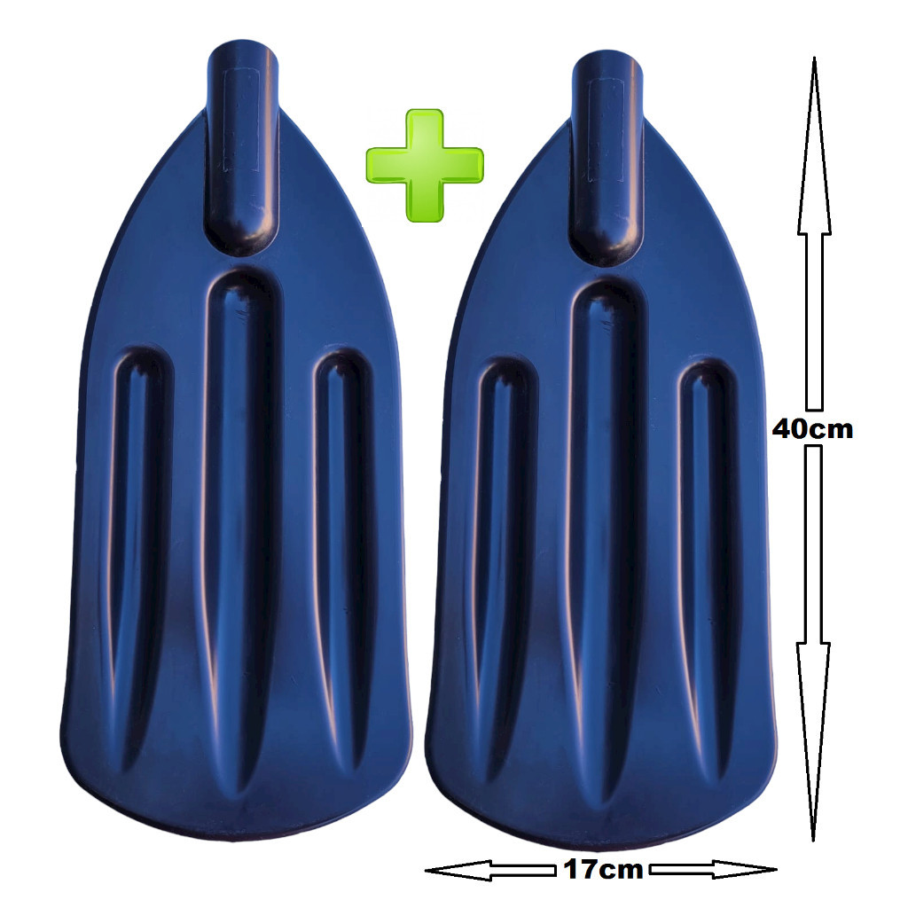 Kit Pá de Remo Preto Universal para Caiaque ou Remo de Pesca (2 unidades)