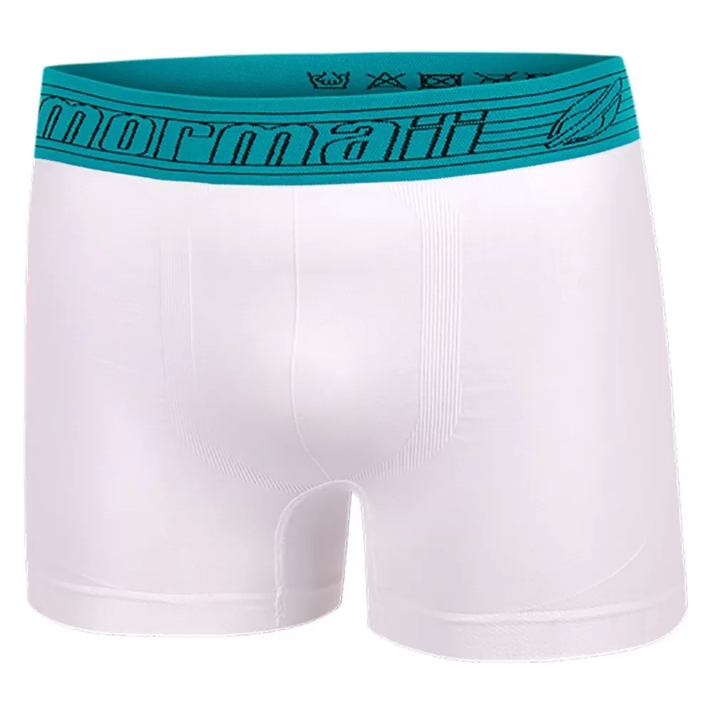 Cueca Boxer Mormaii Logo Elástico Masculina – Branco e Verde