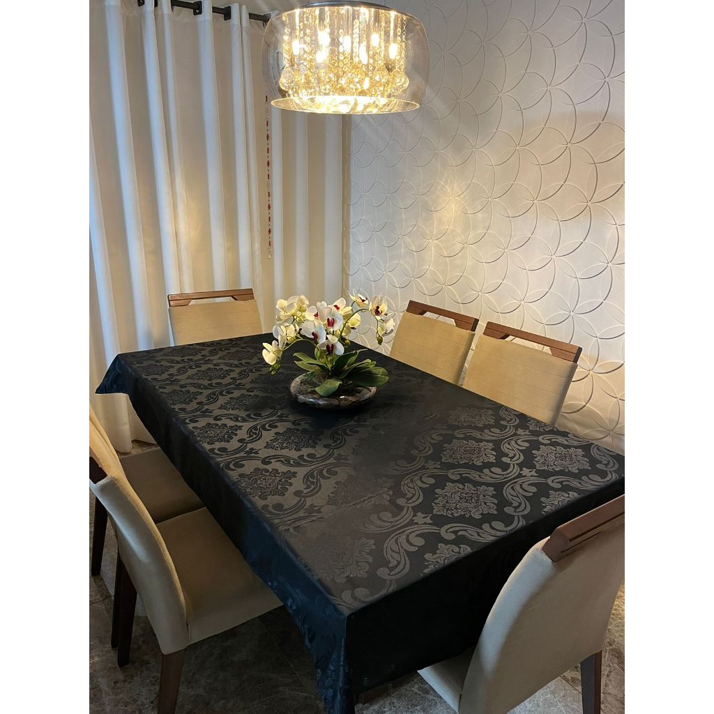 Toalha de Mesa Jacquard Luxo 6 Lugares 2,10×1,40 Várias Cores ENVIO IMEDIATO