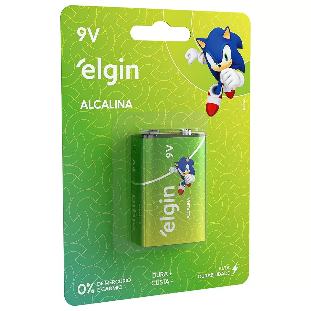 Bateria Alcalina 9V – Elgin