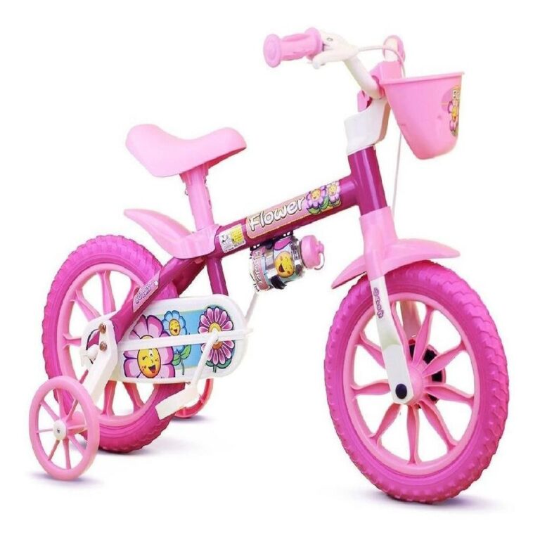 Bicicleta Infantil Com Roda Treinamento Flower Aro