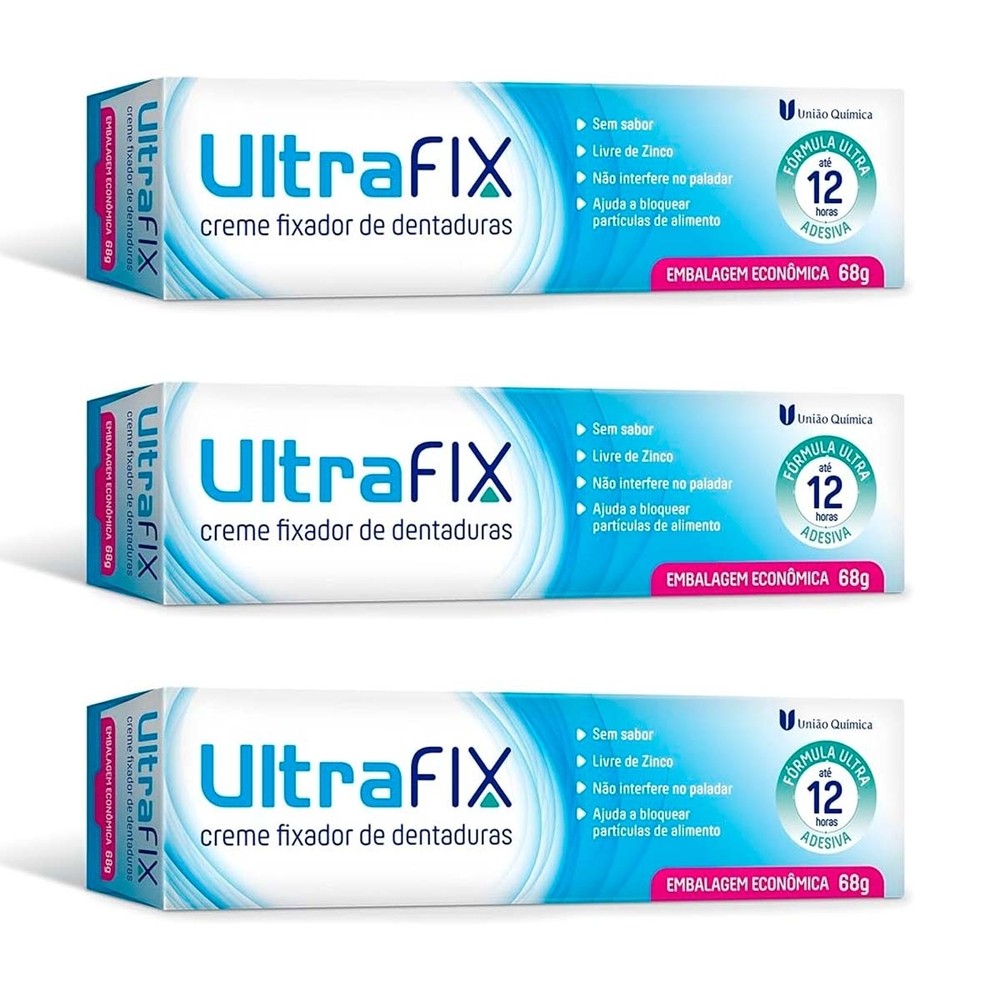 Kit und 3 Ultrafix Creme Sem Sabor 68g