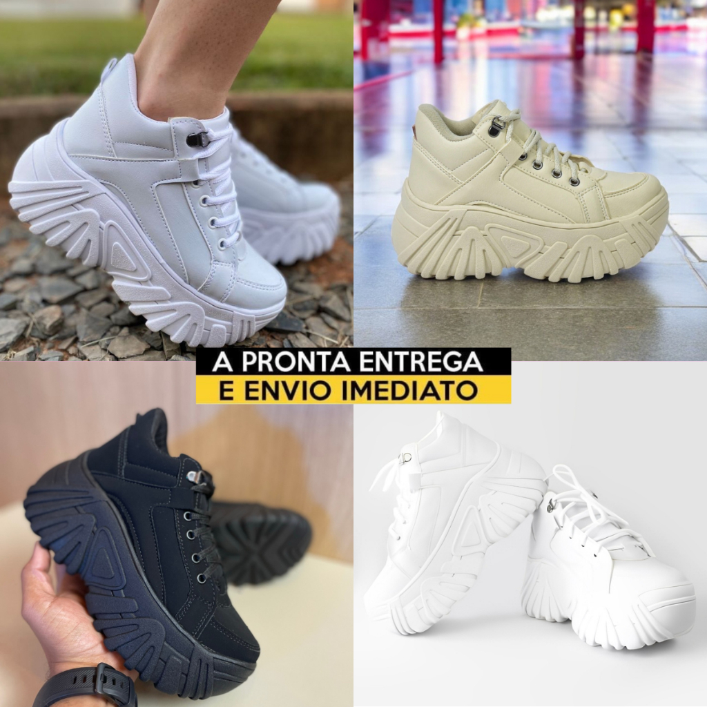 Tênis Feminino Sneaker Chunck Lançamento Super Confortável Casual Promoção